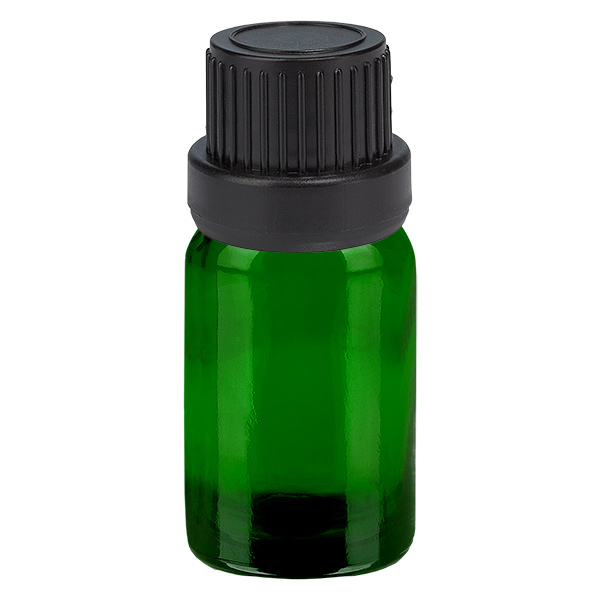 5ml láhev 11mm šroubovací uzávěr černý tamper evidentní uzávěr GreenLine UT18/5 5ml láhev 11mm šroubovací uzávěr černý tamper evidentní uzávěr GreenLine UT18/5