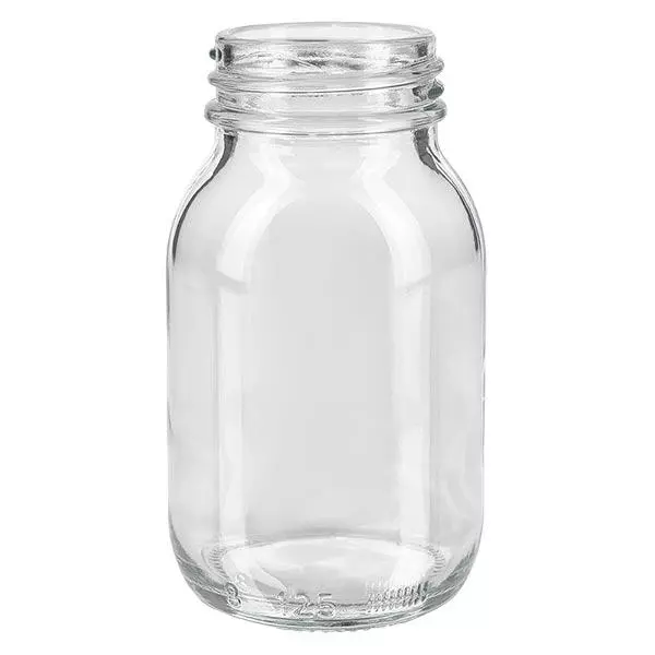 125ml láhev s širokým hrdlem z čirého skla