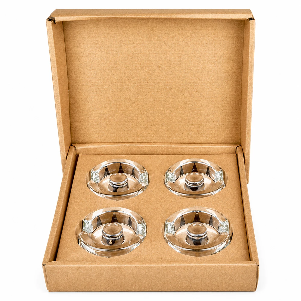 Zátěže na fermentační sklenice s rukojetí, sada 4 kusů UNiTWIST Fermentier-Glasgewichte mit Griff 4er Set UNiTWIST in brauner Geschenkbox aus Karton