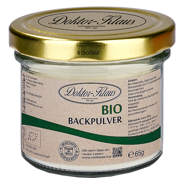 Prášek do pečiva bio 65g Doktor-Klaus noWaste Prášek do pečiva bio 65g Doktor-Klaus noWaste