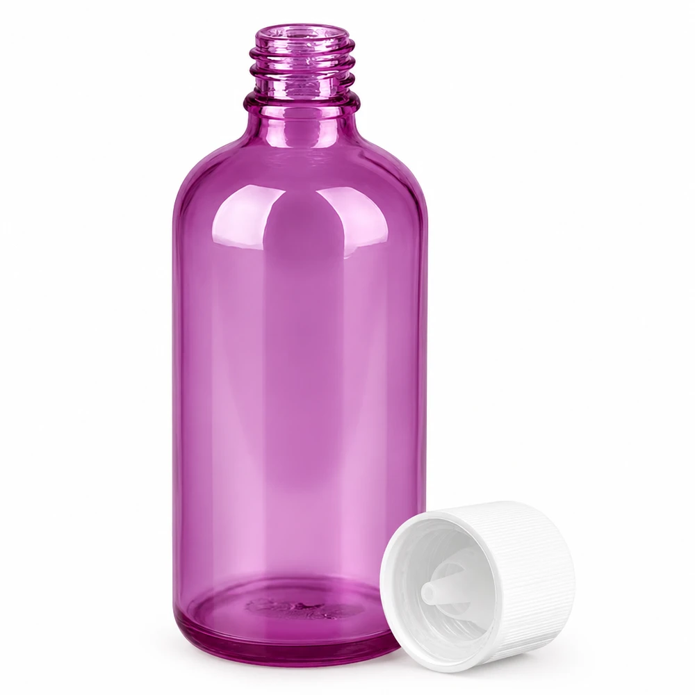 Runde Tropfflasche 100ml mit kindersicherem Verschluss perfekt für Augentropfen und Liquids