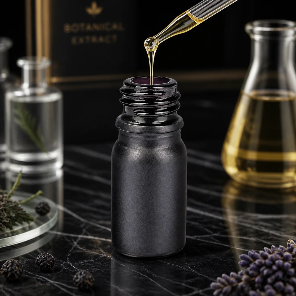 5ml lékárenská láhev BlackLine UT18/5 UNiTWIST Professionelle 5ml Violettglasflasche BlackLine UT18/5 für Aromatherapie und Naturkosmetik