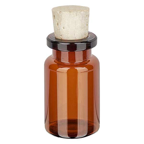 Jantarov&#225; sklen&#283;n&#225; lahvi&#269;ka 5 ml se z&#225;tkou 11/14 mm