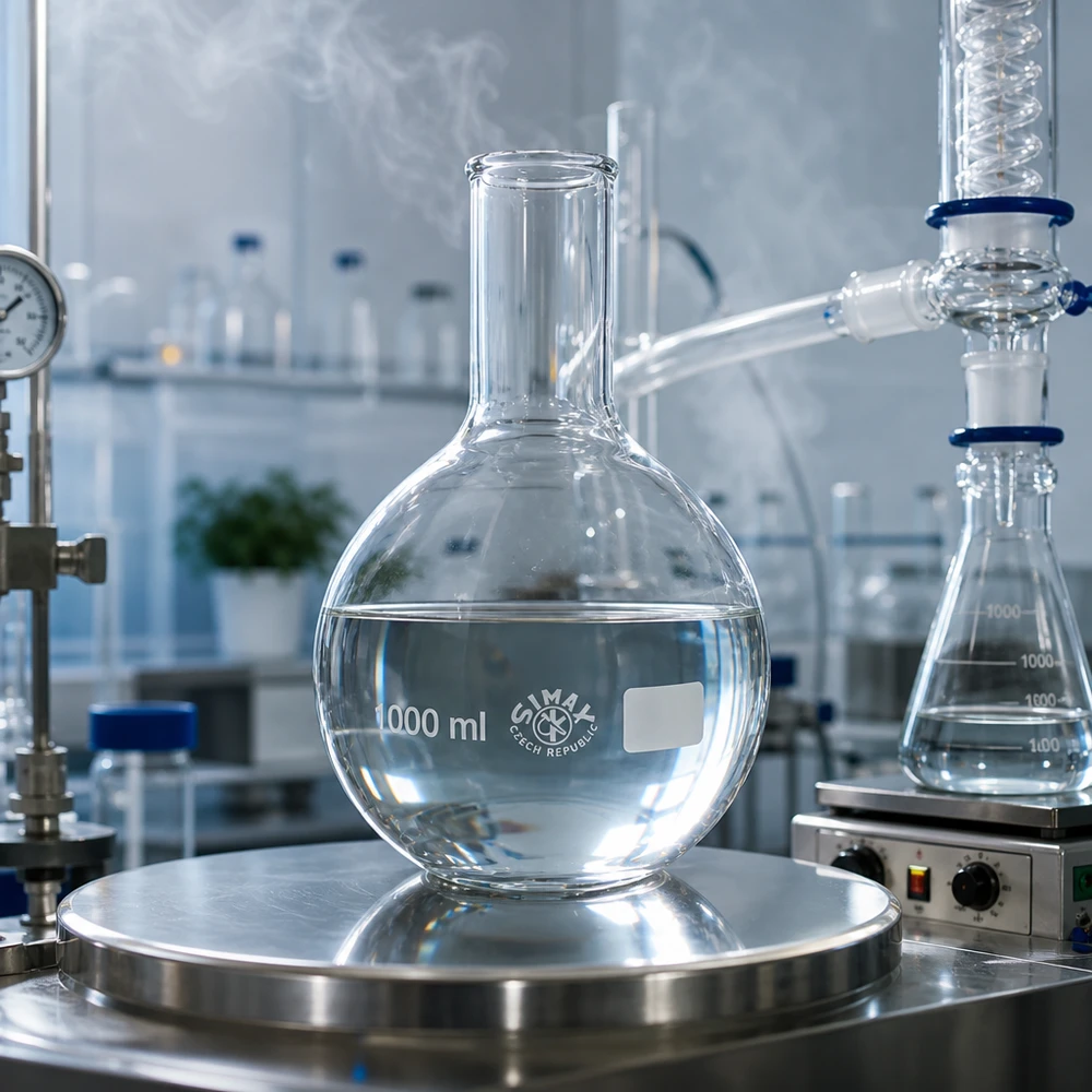 Stojatá baňka 1000ml s úzkým hrdlem 1000ml Stehkolben Enghals in steriler Laborausstattung für analytische Verfahren