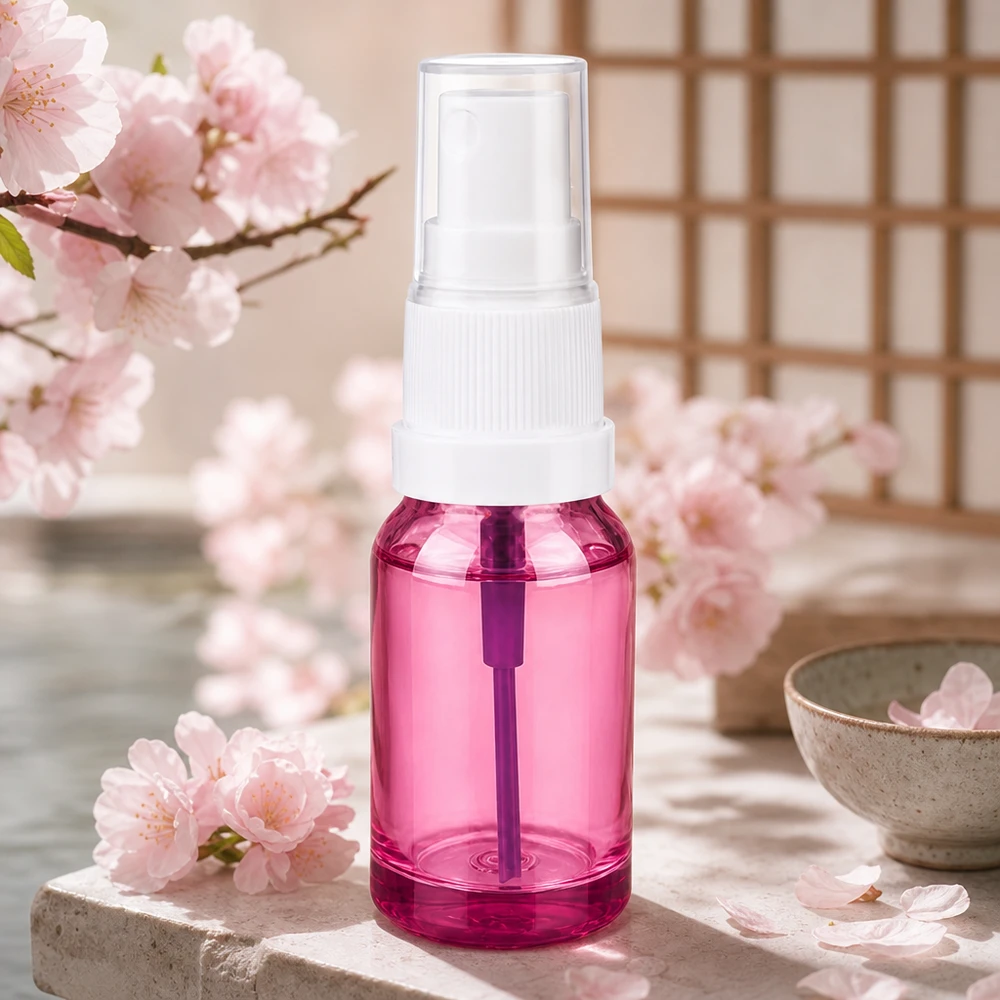 10ml Sprayflasche PurpleLine mit weißem Sprühkopf für professionelle Kosmetikverpackung