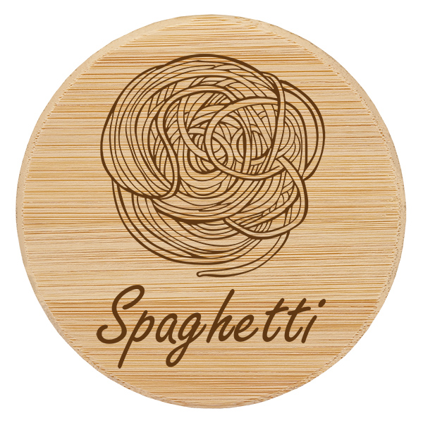 Couvercle en bois &quot;Spaghetti&quot; pour WECK RR100