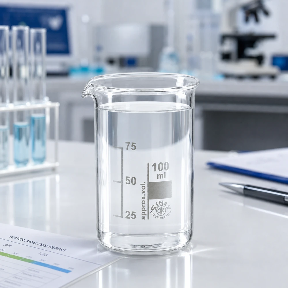 Kádinka z borosilikátového skla o objemu 100 ml, vysoký tvar Simax Laborglas 100ml hohe Form aus hitzebeständigem Borosilikatglas für chemische und biologische Analysen
