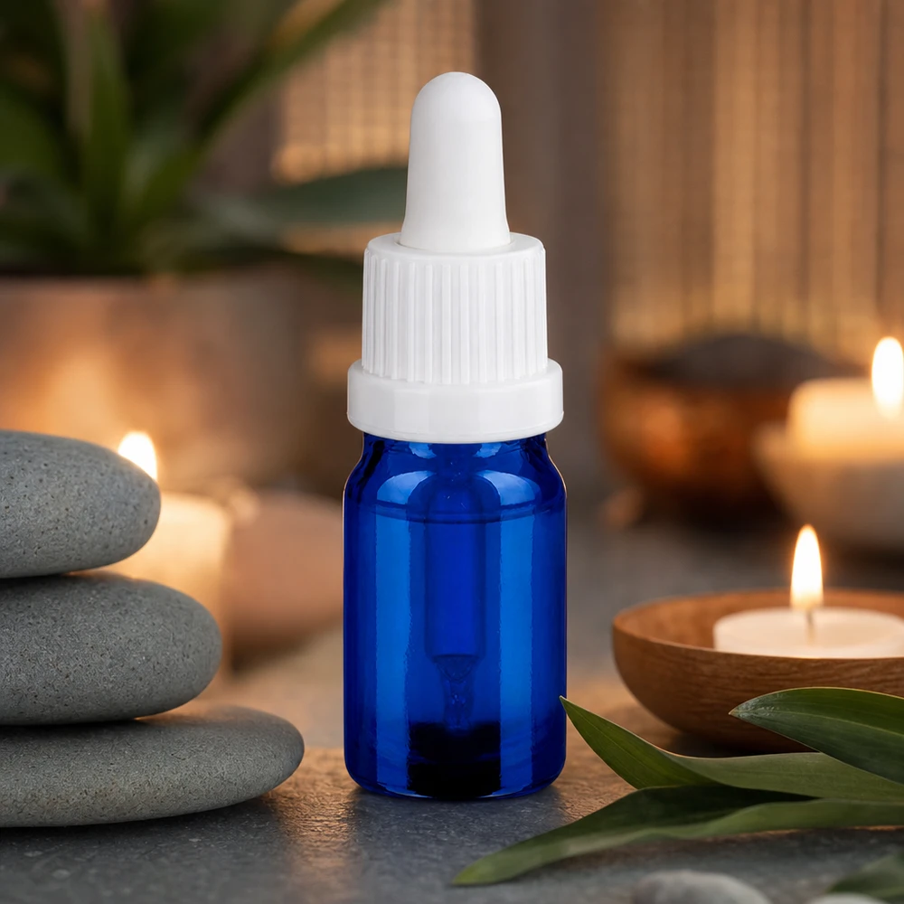5ml pipetovací lahvička bílá s uzávěrem BlueLine UT18/5 s ochranou proti manipulaci Vielseitige 5ml Pipettenflasche für Beauty-Behandlungen und Spa-Anwendungen mit Tropfverschluss