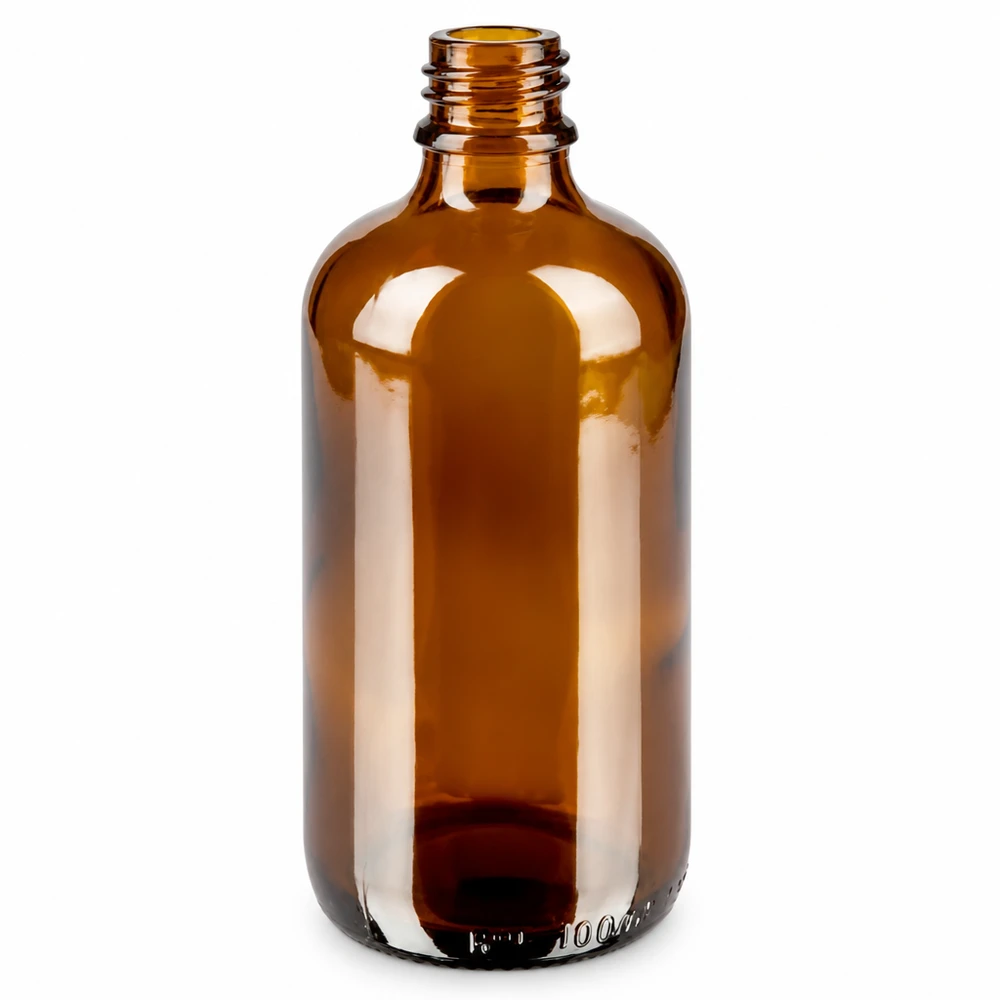 100ml pipetovací láhev černá se zajištěným uzávěrem BrownLine UT18/100 Medizinflasche 100ml Braunglas lichtgeschützt mit praktischem Dosiergewinde