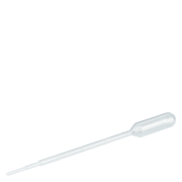 Přenosová pipeta o objemu 3,5 ml (156x12,5 mm) s dělením. Přenosová pipeta o objemu 3,5 ml (156x12,5 mm) s dělením.