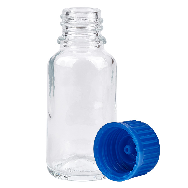 20ml láhev 11mm šroubovací uzávěr modrý Standard ClearLine UT18/20 20ml láhev 11mm šroubovací uzávěr modrý Standard ClearLine UT18/20