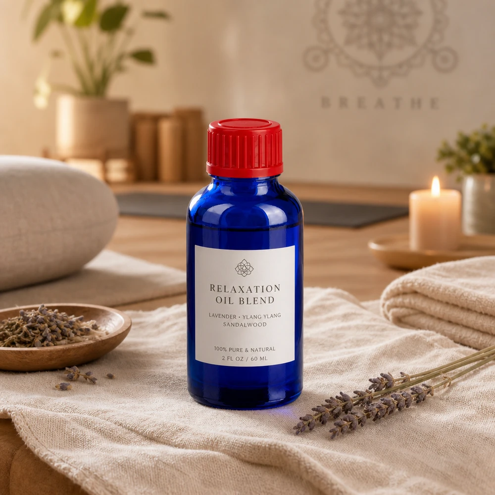 30ml Mehrzweckflasche in Apothekerqualitaet mit farbkodiertem roten Verschluss fuer Ordnung