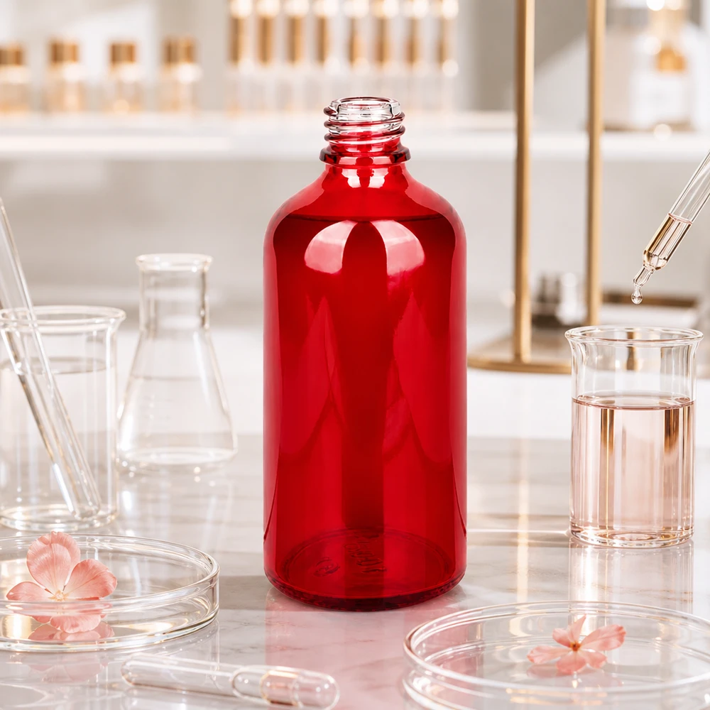 Vielseitige 100ml Glasflasche RedLine UT18/100 für medizinische und kosmetische Formulierungen