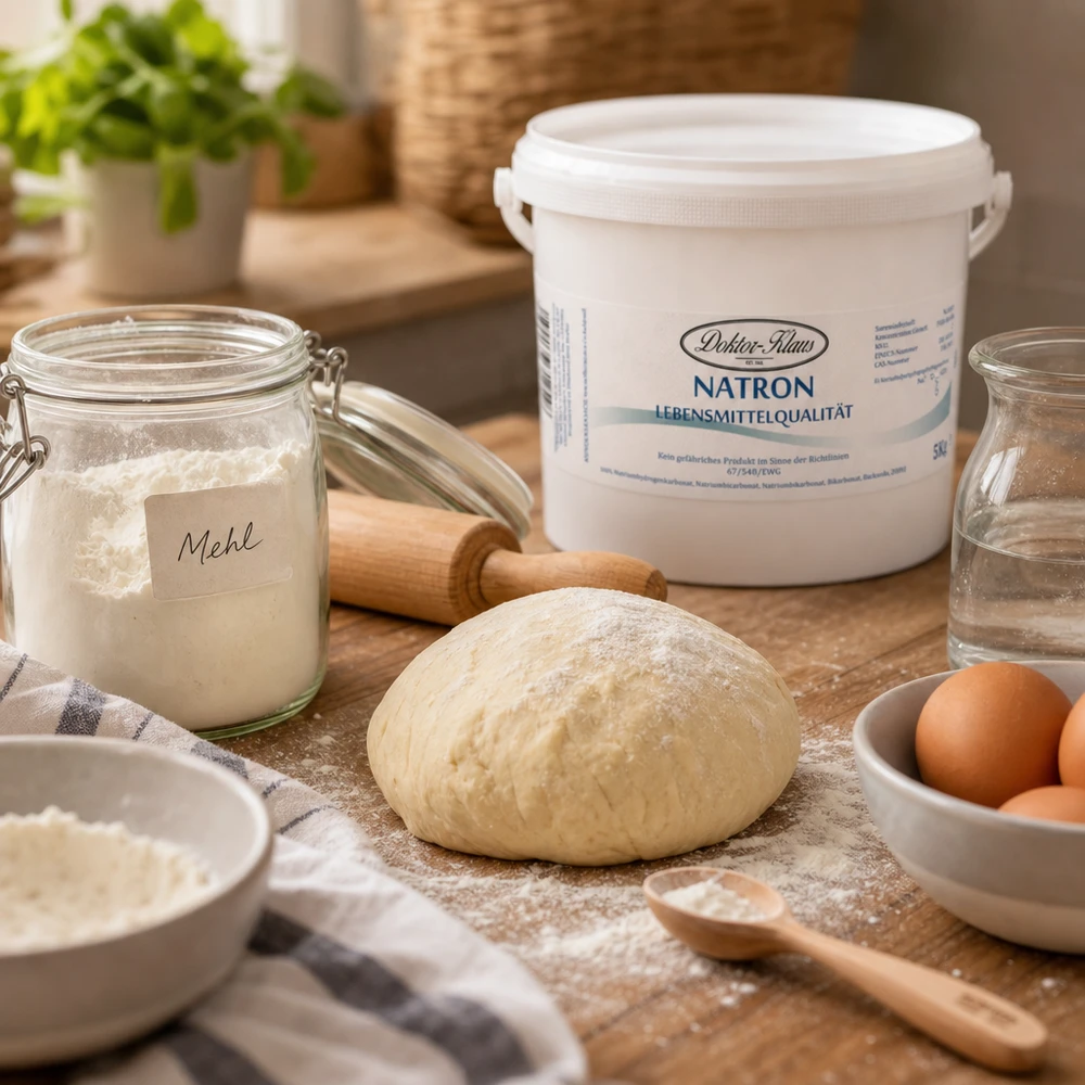 Hydrogenuhličitan sodný 5kg Doktor-Klaus Doktor Klaus 5kg Natron in authentischer Backstube-Atmosphäre mit natürlichen Materialien
