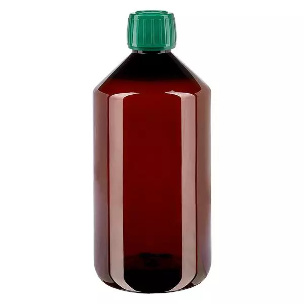PET láhev 750ml se zeleným uzávěrem prokazatelným proti manipulaci. PET láhev 750ml se zeleným uzávěrem prokazatelným proti manipulaci.