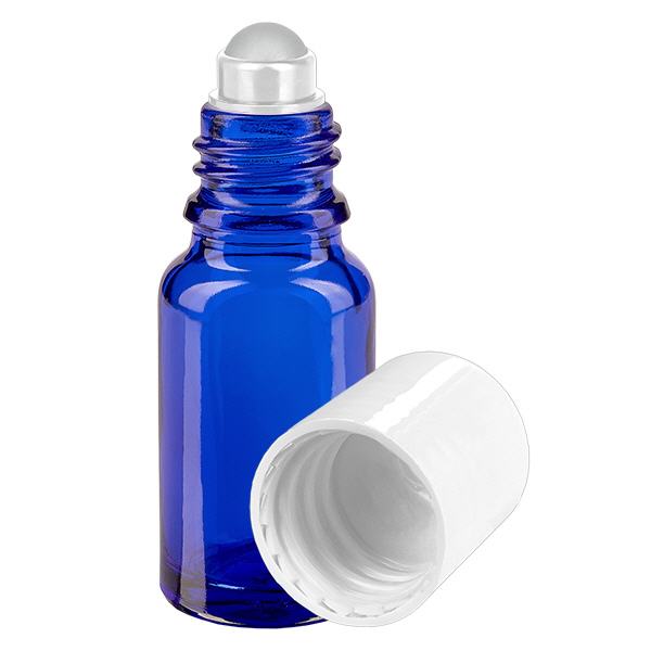 L&#233;k&#225;rensk&#225; lahvi&#269;ka modr&#225; 10ml roll-on uz&#225;v&#283;r b&#237;l&#253;