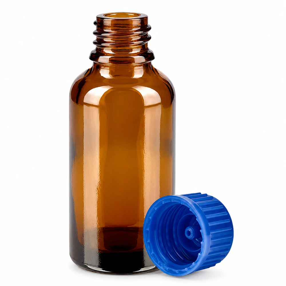 Professionelle braune Glasflasche 30ml für präzise Dosierung von Flüssigkeiten