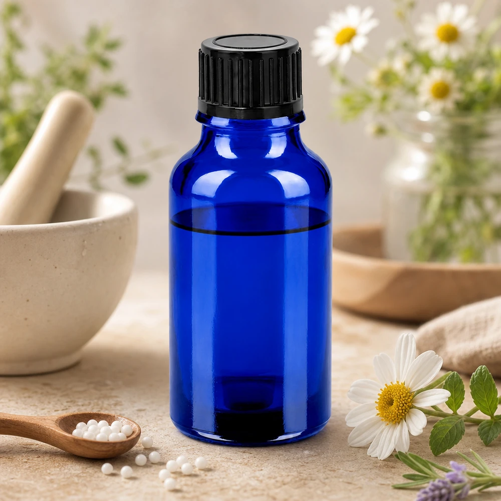 20ml láhev 11mm šroubovací uzávěr černá Standard BlueLine UT18/20 20ml BlueLine Flasche aus hitzebeständigem Glas mit auslaufsicherem schwarzem Schraubdeckel
