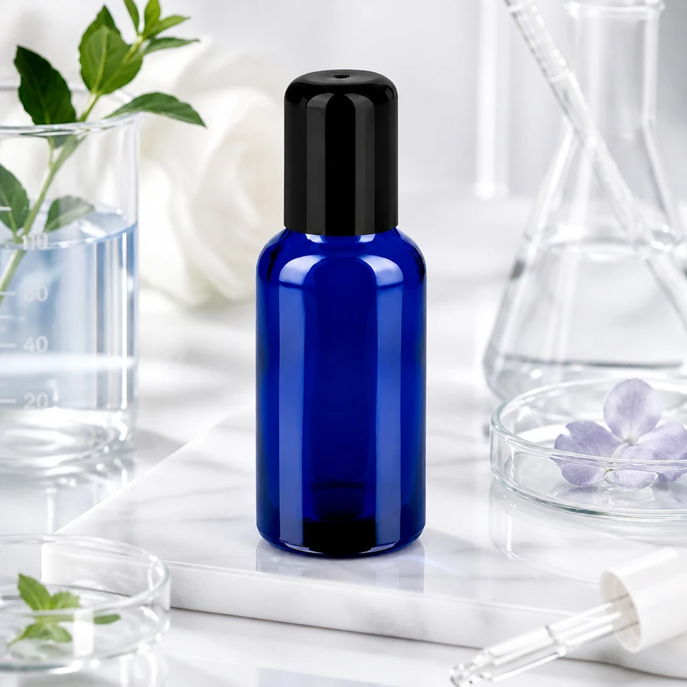 30ml roll-on lahvička černá standardní uzávěr BlueLine UT18/30 Präzise dosierbare Roll-On Flasche 30ml STD BlueLine UT18/30 für punktgenaue Anwendung