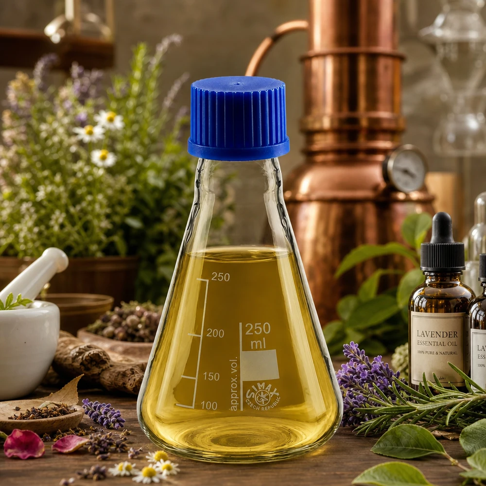 Erlenmeyerova baňka 250ml se šroubovacím uzávěrem Hochwertig verarbeiteter Glaserlenmeyerkolben 250ml mit ergonomischem Design und festem Verschluss