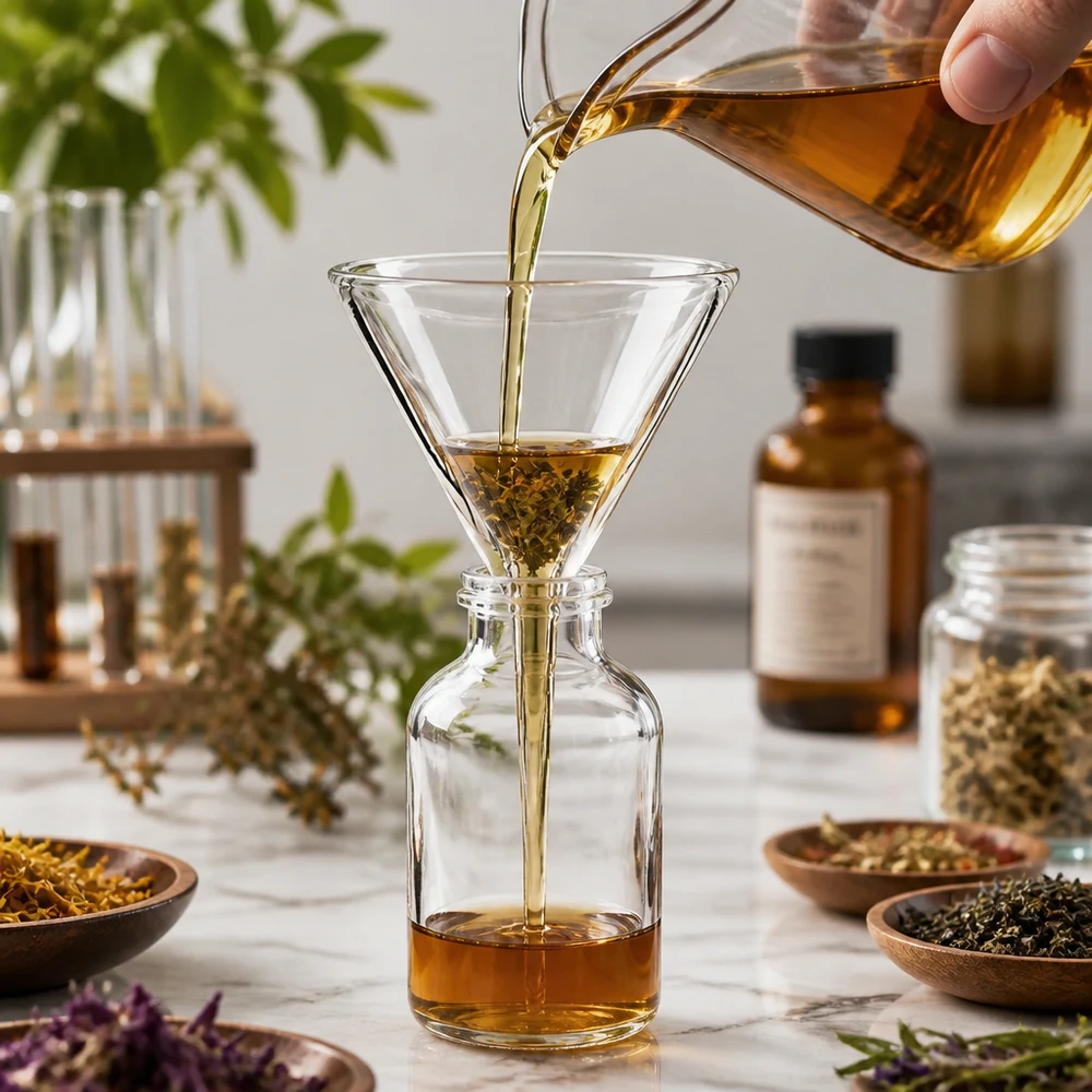 Trychtýř ø35mm sodnovápenatý, úhel 60°, krátký styl Stabiler Mini-Trichter aus Kalk-Soda-Glas mit optimaler Größe für präzise Dosierung