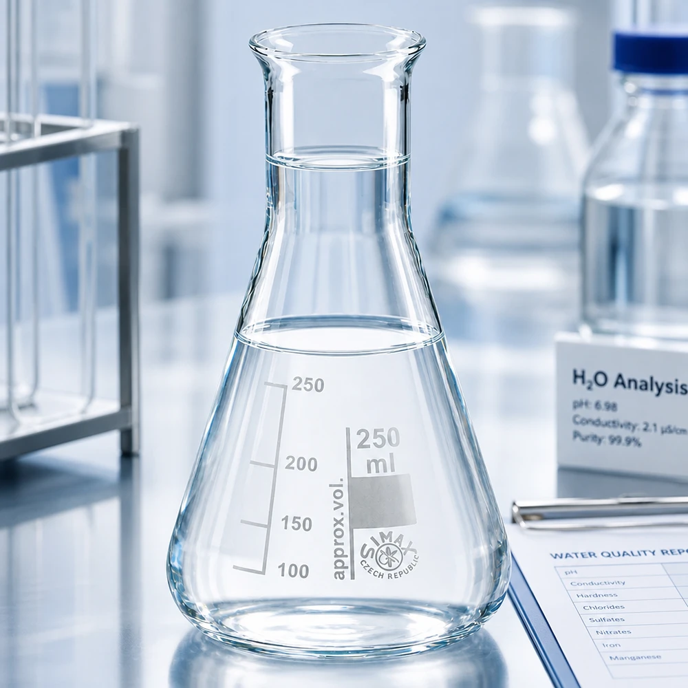 Erlenmeyerova baňka s úzkým hrdlem 250 ml Wissenschaftlicher Glaskolben 250ml Enghals mit Milliliter-Graduierung für exakte Dosierung