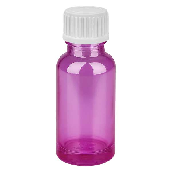 20ml lahvi&#269;ka (globule) 3mm nal&#233;vac&#237; krou&#382;ek b&#237;l&#225; standardn&#237; PurpleLine.UT18/20