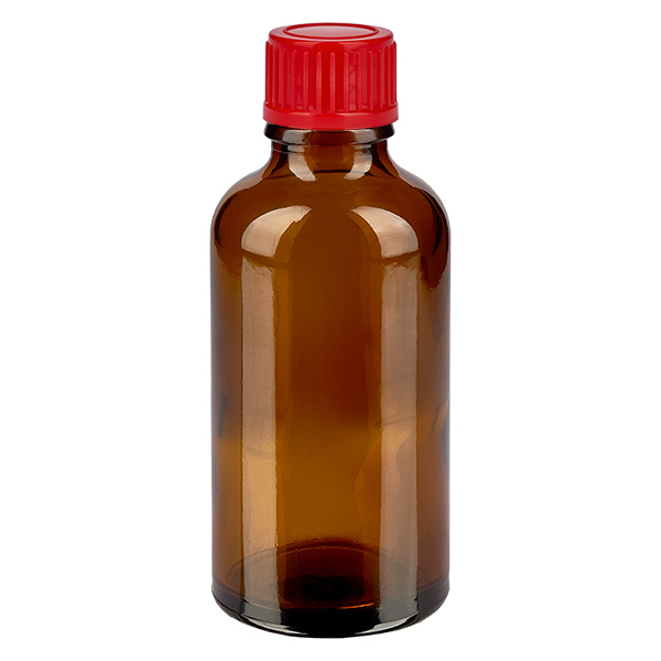 50ml l&#225;hev 11mm &#353;roubovac&#237; uz&#225;v&#283;r &#269;erven&#225; Standard BrownLine UT18/50