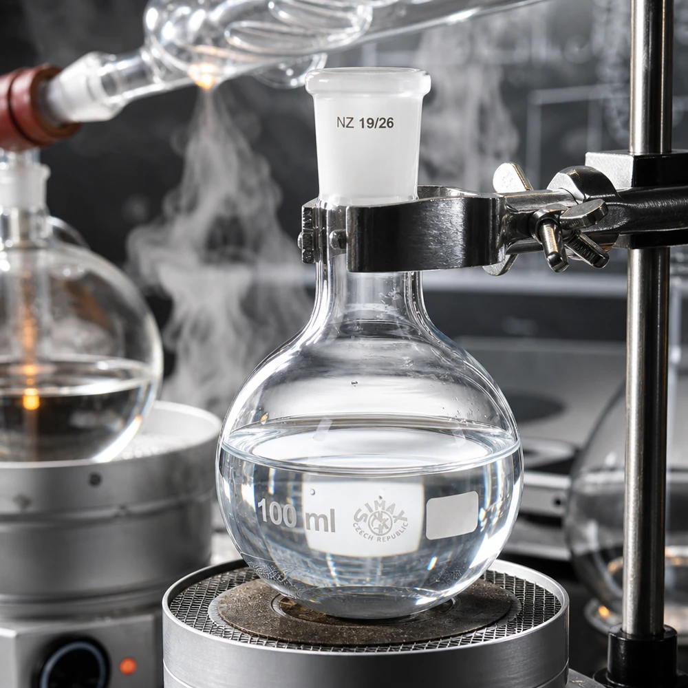 Hochwertiger 100ml Laborstehkolben für Synthesen - temperaturstabiles Glas mit 19/26 Normschliff