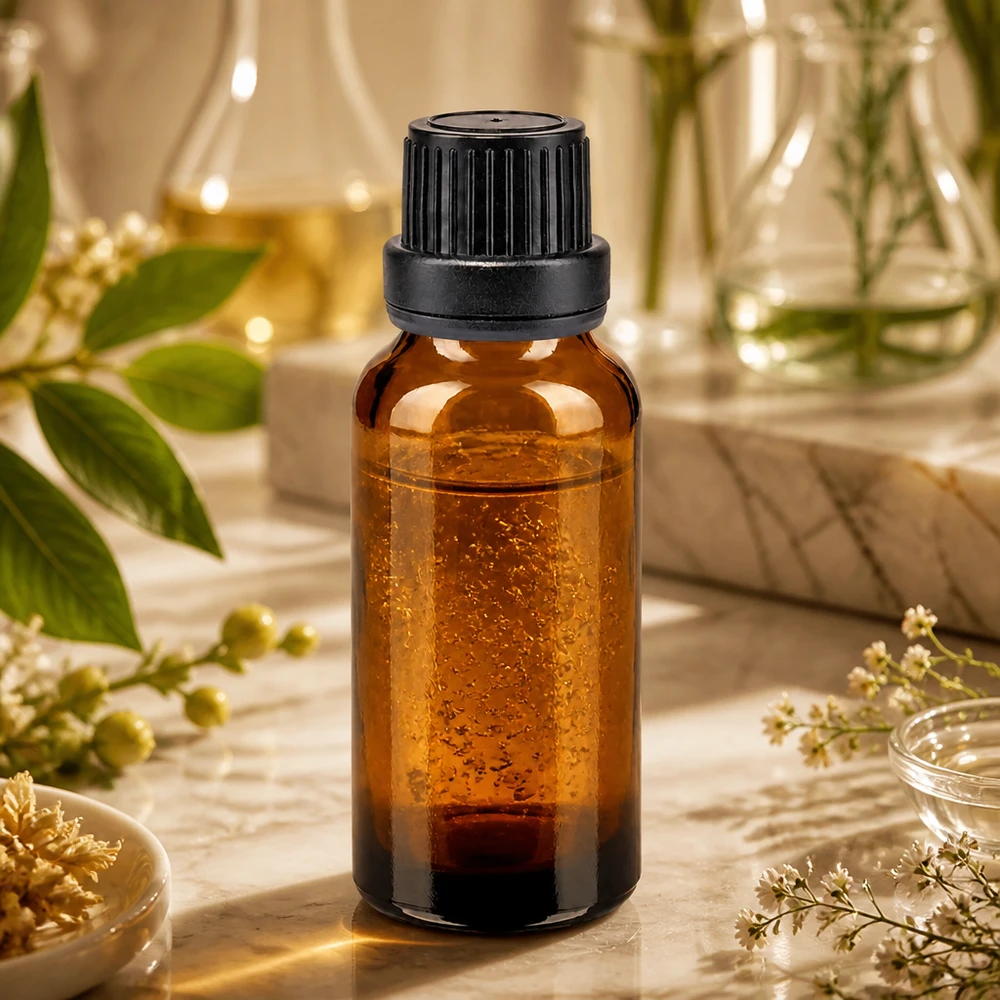 Lékárenská láhev hnědá 20ml šroubovací uzávěr černý tamper evidentní uzávěr. 20ml Braunflasche mit schwarzem Originalitätsverschluss 11mm ideal für Tinktur und Serum