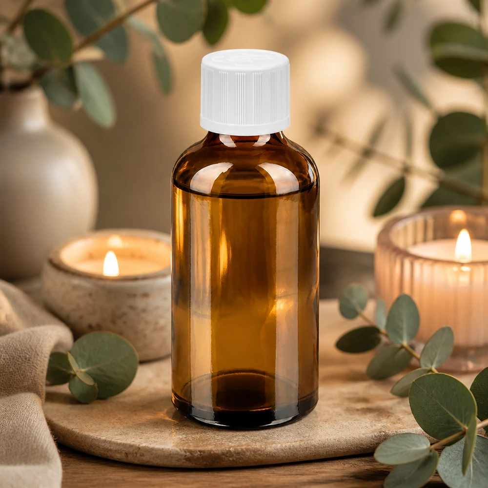 50ml bernsteinfarbene Flasche mit kindergesichertem Verschluss für professionelle Anwendung