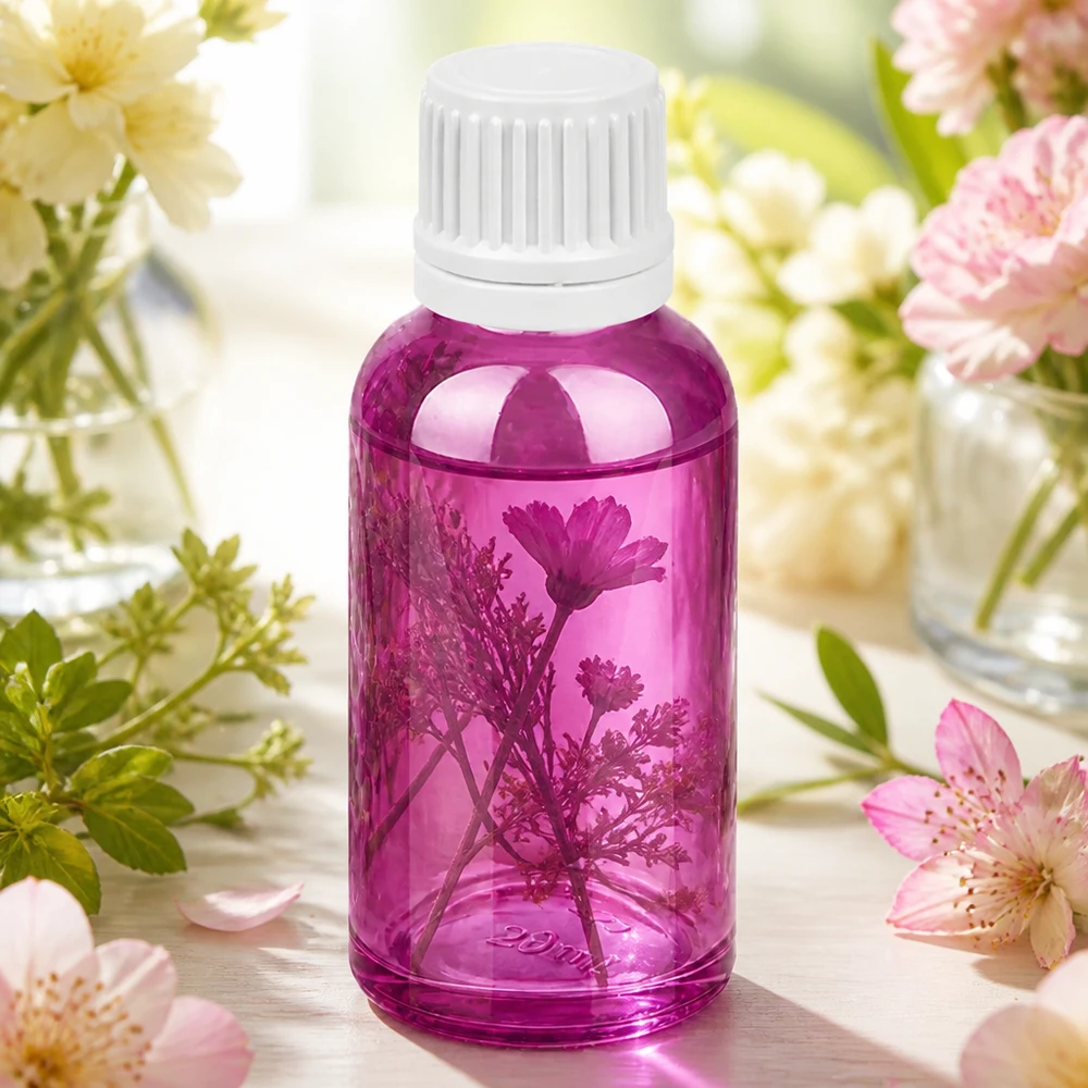 30ml violette Flasche mit weißem OV Verschluss perfekt für Laboranwendungen und Tests