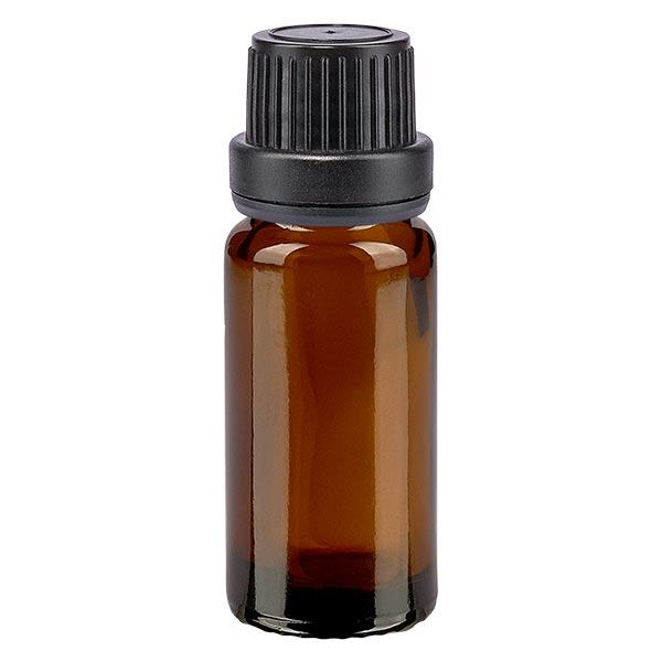 Lékárenská láhev hnědá 10ml šroubovací uzávěr černá těsnicí vložka tamper-evidentní uzávěr. Lékárenská láhev hnědá 10ml šroubovací uzávěr černá těsnicí vložka tamper-evidentní uzávěr.