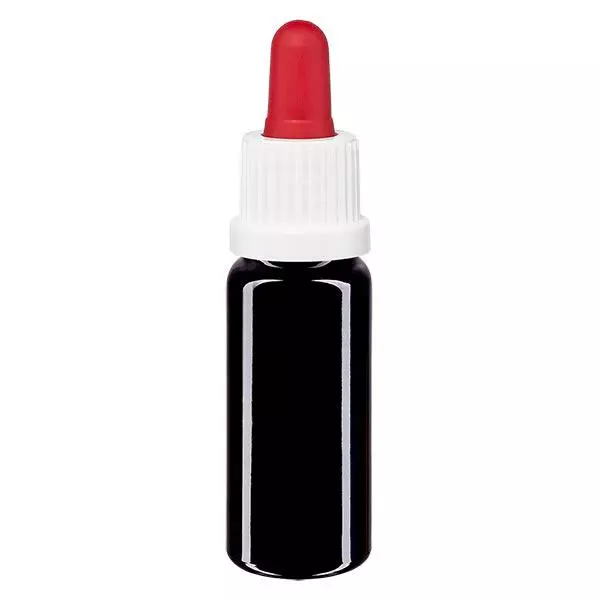 Lékárenská láhev fialová 10ml pipeta bílá/červená uzávěr s ochranou proti manipulaci. Lékárenská láhev fialová 10ml pipeta bílá/červená uzávěr s ochranou proti manipulaci.
