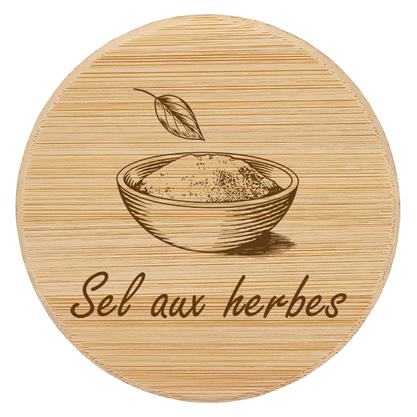 Rámeček z dřeva "Sel aux herbes" pro WECK RR60