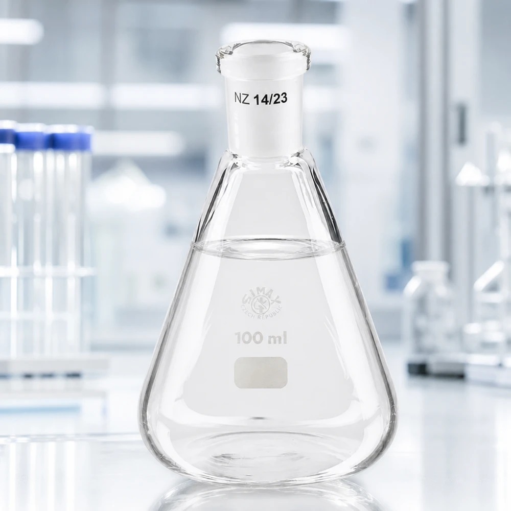 Erlenmeyerova baňka 100 ml se standardním broušeným spojem (14/23)