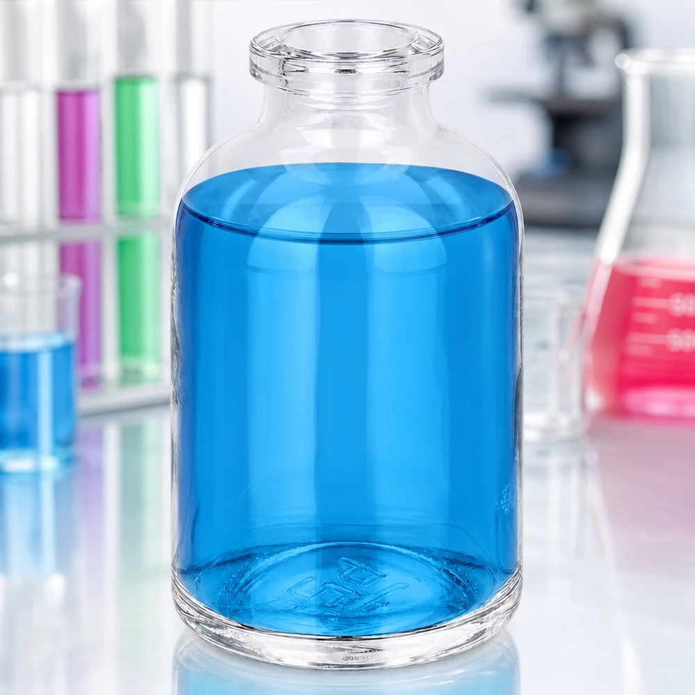 Hochwertige 50ml Injektionsflasche Klarglas mit dickem Standboden für sichere Lagerung
