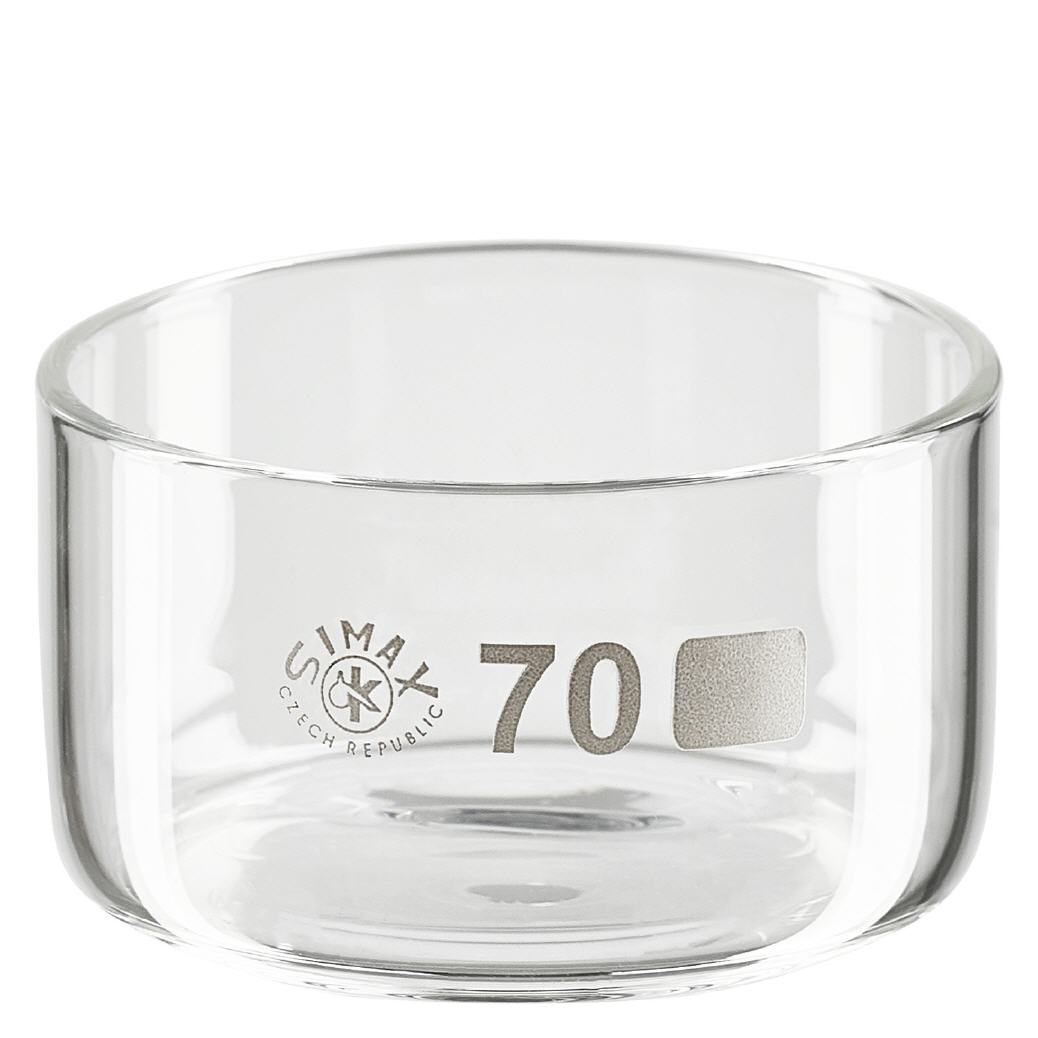 100ml krystaliza&#269;n&#237; miska bez v&#253;levky borosilik&#225;tov&#225; &#248;70mm
