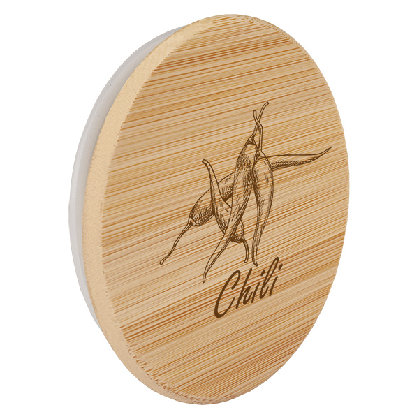 Couvercle en bois "Chilli" pour WECK RR60 Couvercle en bois "Chilli" pour WECK RR60