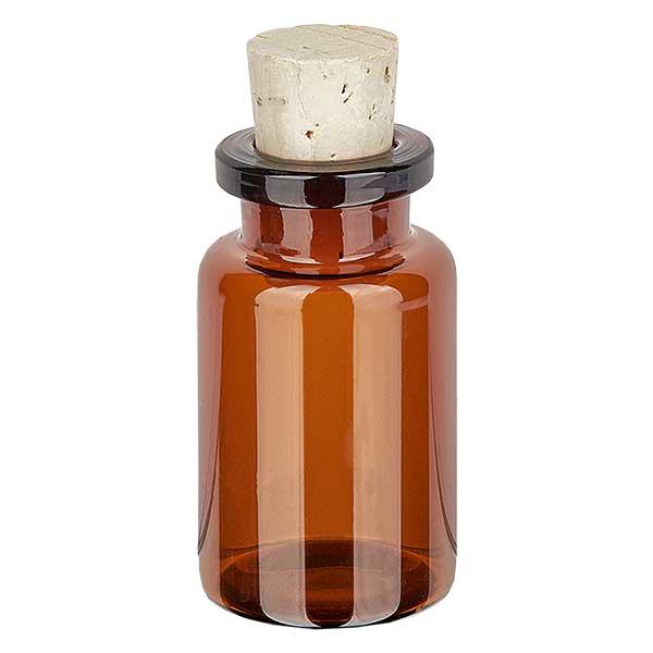 Jantarov&#225; sklen&#283;n&#225; l&#225;hev 10ml se z&#225;tkou 11/14mm