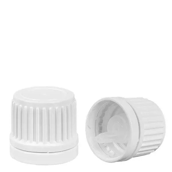 Kapátkový uzávěr bílý 18mm uzávěr s ochranou proti neoprávněné manipulaci Kapátkový uzávěr bílý 18mm uzávěr s ochranou proti neoprávněné manipulaci
