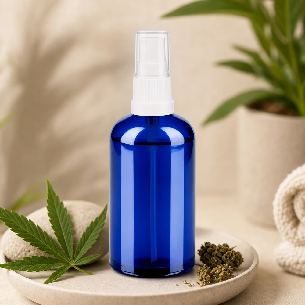 100ml lahvička s rozprašovačem bílá/transparentní standardní uzávěr BlueLine UT18/100 Premium 100ml Sprayflasche BlueLine transparent weiss für präzise Dosierung von Flüssigkeiten