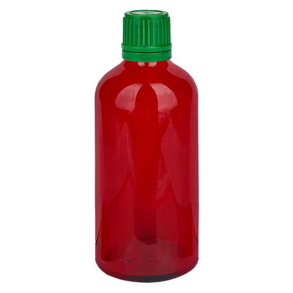 100ml láhev 11mm šroubovací uzávěr zelený s pojistkou proti manipulaci RedLine UT18/100 100ml láhev 11mm šroubovací uzávěr zelený s pojistkou proti manipulaci RedLine UT18/100