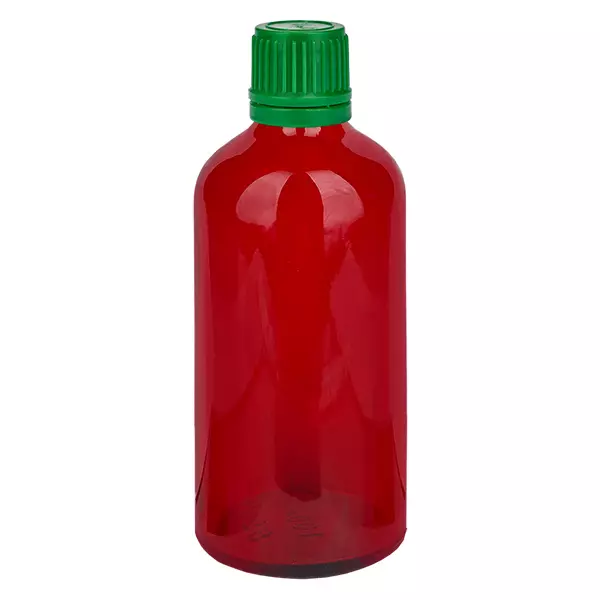 100ml láhev 11mm šroubovací uzávěr zelený s pojistkou proti manipulaci RedLine UT18/100