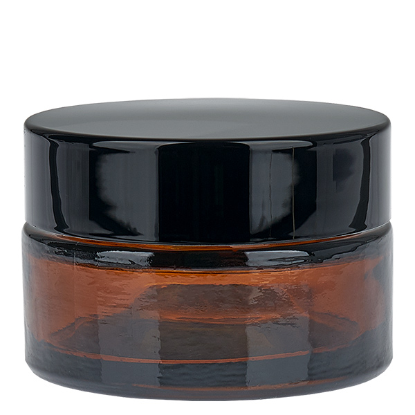 Skleněná dóza 20 ml hnědá s vkládacím víčkem UNiTWIST. Skleněná dóza 20 ml hnědá s vkládacím víčkem UNiTWIST.
