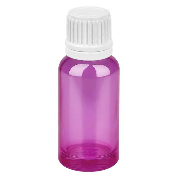 20ml lahvi&#269;ka s kap&#225;tkem 0,7mm b&#237;l&#233; Originality &#353;roubovac&#237; uz&#225;v&#283;r PurpleLine UT18/20