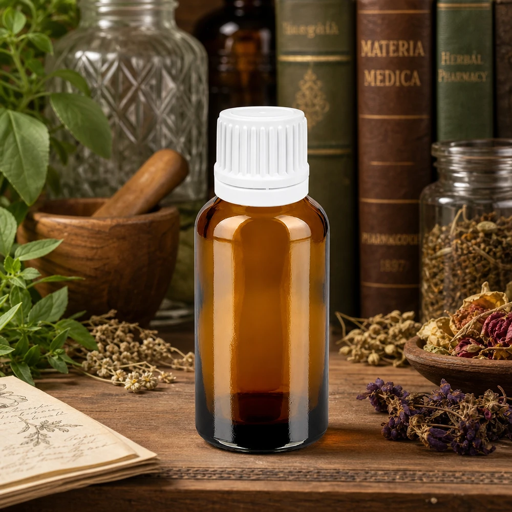 Robuste Braunglas-Tropfflasche 30ml mit auslaufsicherem Verschlusssystem für den täglichen Gebrauch