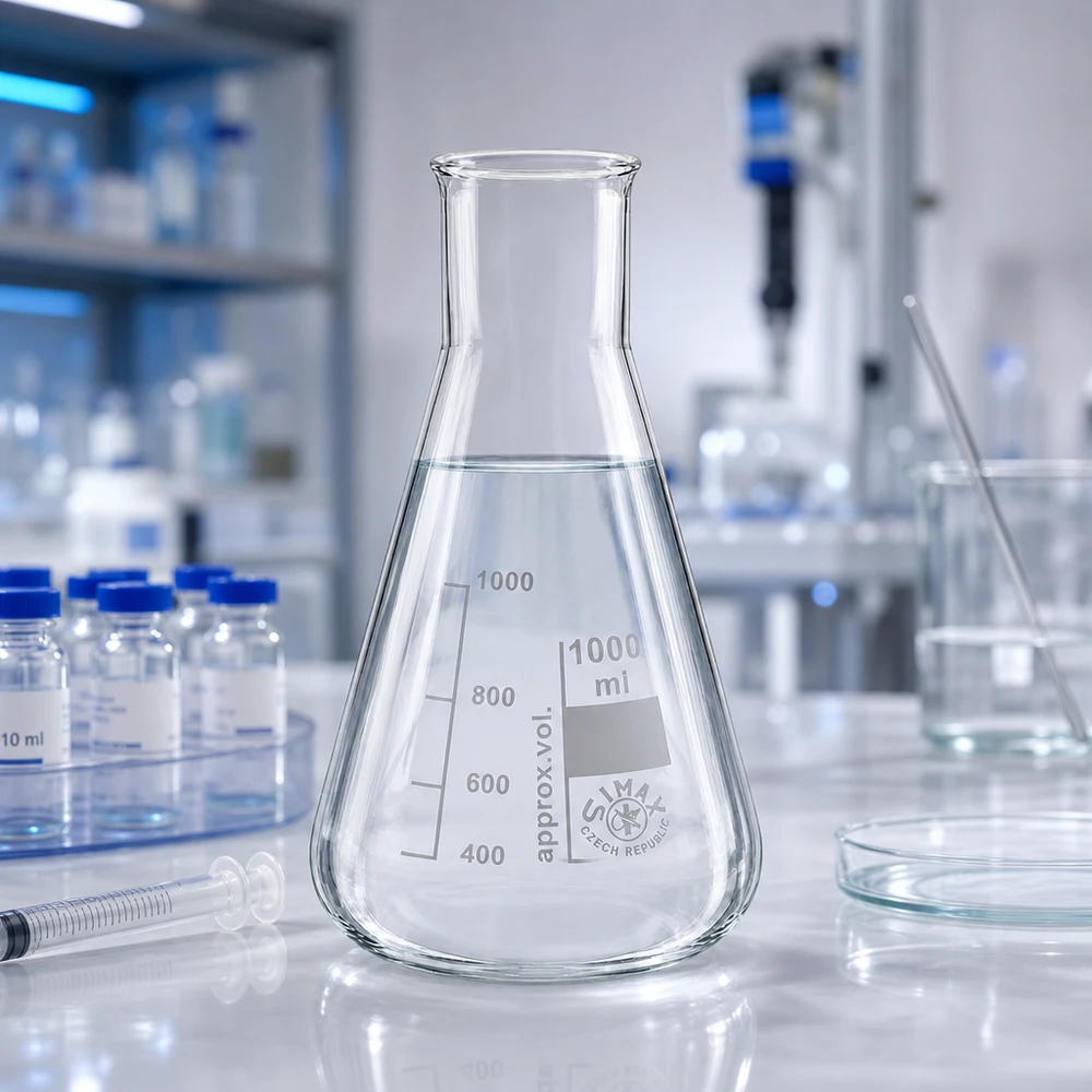 Erlenmeyerova baňka 1000ml se širokým hrdlem Erlenmeyerova baňka 1000ml se širokým hrdlem