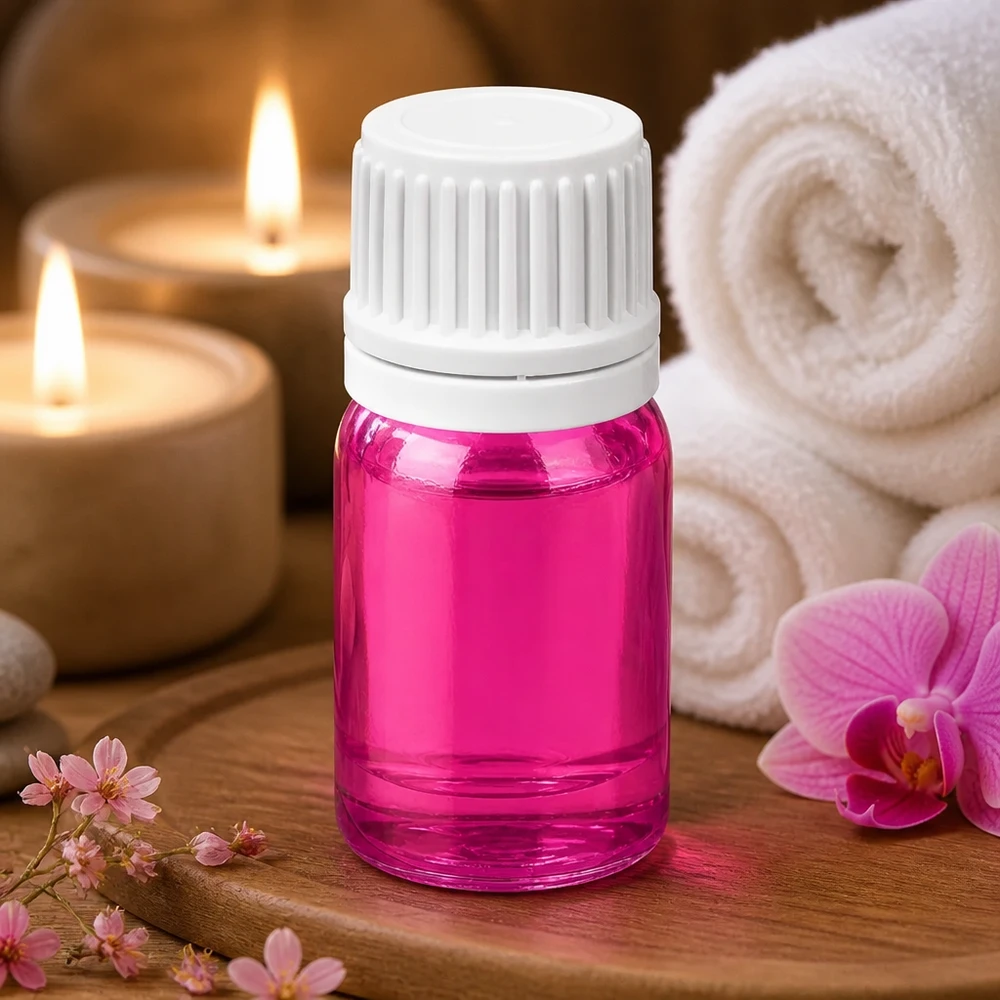 Violette 5ml Glasflasche mit weißem SV-Verschluss schützt lichtempfindliche Substanzen optimal