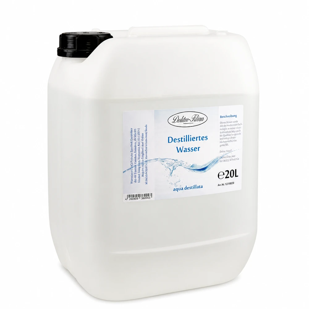 Destilovaná voda 20L Doktor-Klaus Großer 20 Liter Kanister destilliertes Wasser Doktor-Klaus mit ergonomischem Griff